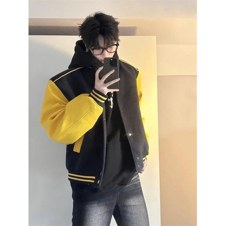 流行气质新款慵懒百搭时尚龙凤尼拼皮毛巾绣外套简约JHT225，女装短外套，星座1116A（原606A-3）