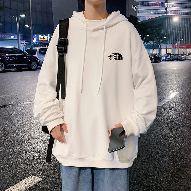 WY2232-P35纯棉连帽卫衣男大码运动帽衫宽松薄外套男,男装卫衣,电商A040