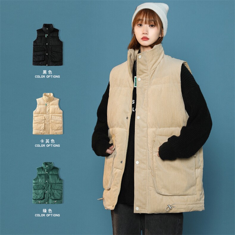 冬款潮中性风加棉马甲背心棉服运动立领外套男士8156-P95 控价118图片