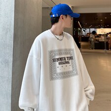 秋季新款圆领卫衣男秋季腰果花宽松套头大码外套A071-W559-P40，男装卫衣，电商A071