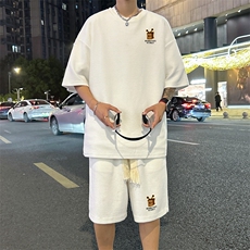 套装！华夫格套装短袖T恤短裤男TZ204-特P38，男装T恤，电商B367