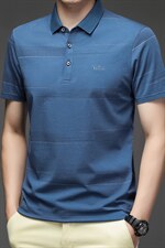 短袖T恤男夏装新款商务保罗衫休闲POLO冰爽丝光棉翻领打底衫男装，男装T恤，电商B212（原钱塘6029）