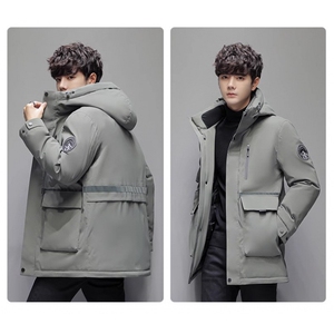 （带报告）90%白鸭绒羽绒服连帽修身韩版加厚外套DB07-P245图片