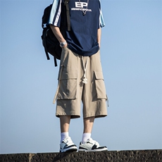 2025夏季新款潮牌立体剪裁工装短裤大码宽松闲七分裤男2550特批36，男装牛仔裤，电商C305A