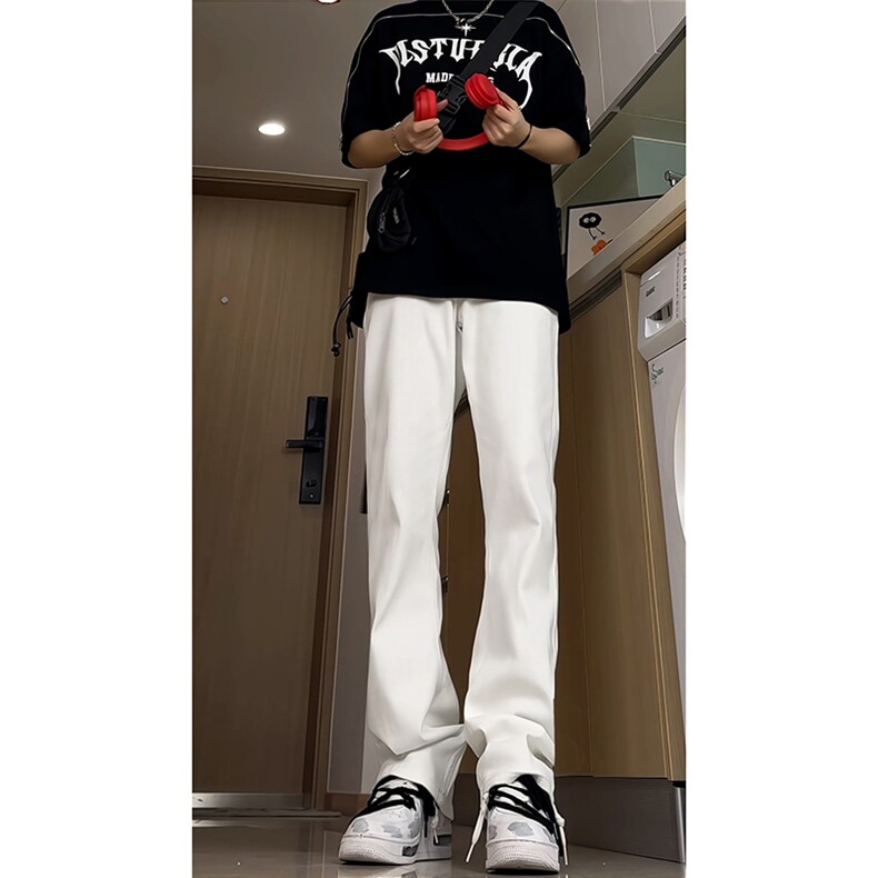 B221美式ins高街暗黑小众修身弹力休闲牛仔裤LK23010-P60控78,男装牛仔裤,电商B221