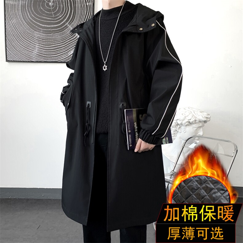 长年大货加绒风衣男中长款大衣男棉衣男F997薄P105加棉P120爆景一,男装风衣,星座401