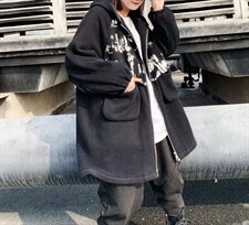 【现货】。冬季新品，欧版宽松休闲大衣，其它，雯哲
