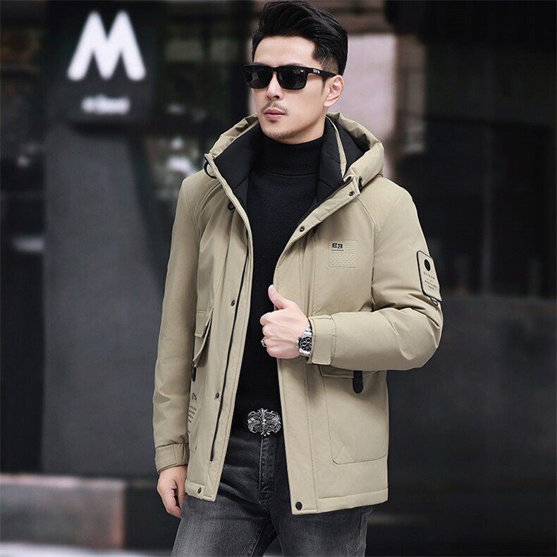 大货主推基础男士连帽羽绒服高品质图片