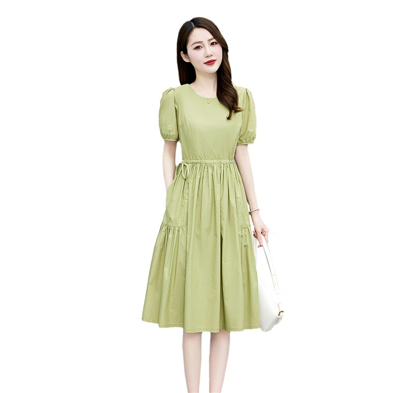 纯棉连衣裙2026夏季新款衣服大码女装全棉法式气质高端长裙子,女装连衣裙,倪叶myz