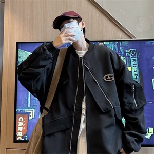 美式刺绣飞行员夹克棒球服男春秋季港风潮牌宽松百搭情侣外套图片