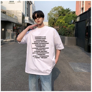 夏季新款重磅纯棉字母满印高街短袖 M~5XL XZ604-DT220-P25控39图片