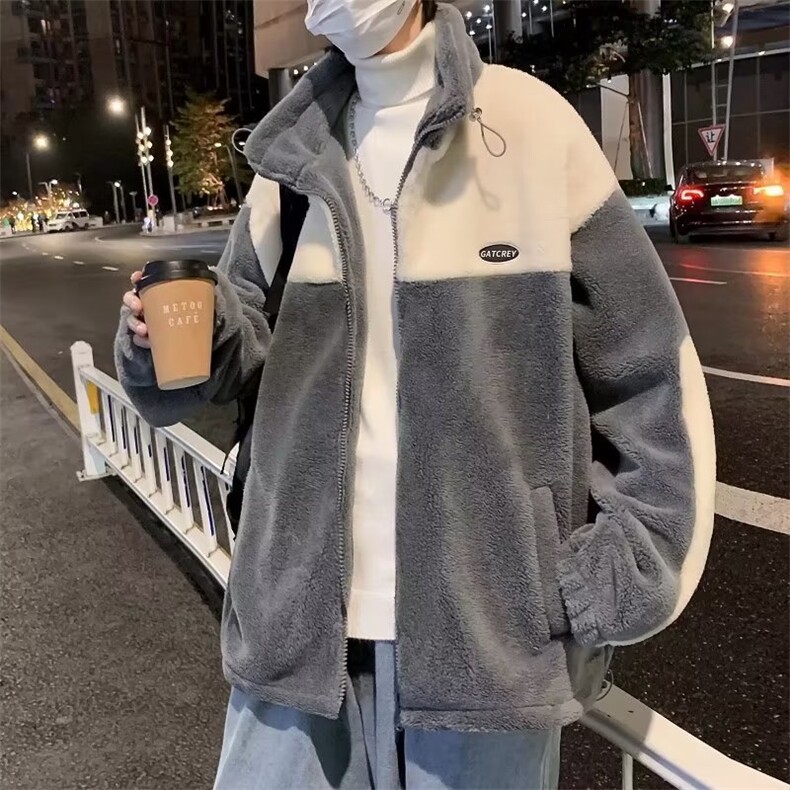 男秋季2022新款长袖夹克羊羔外套DW57P45图片