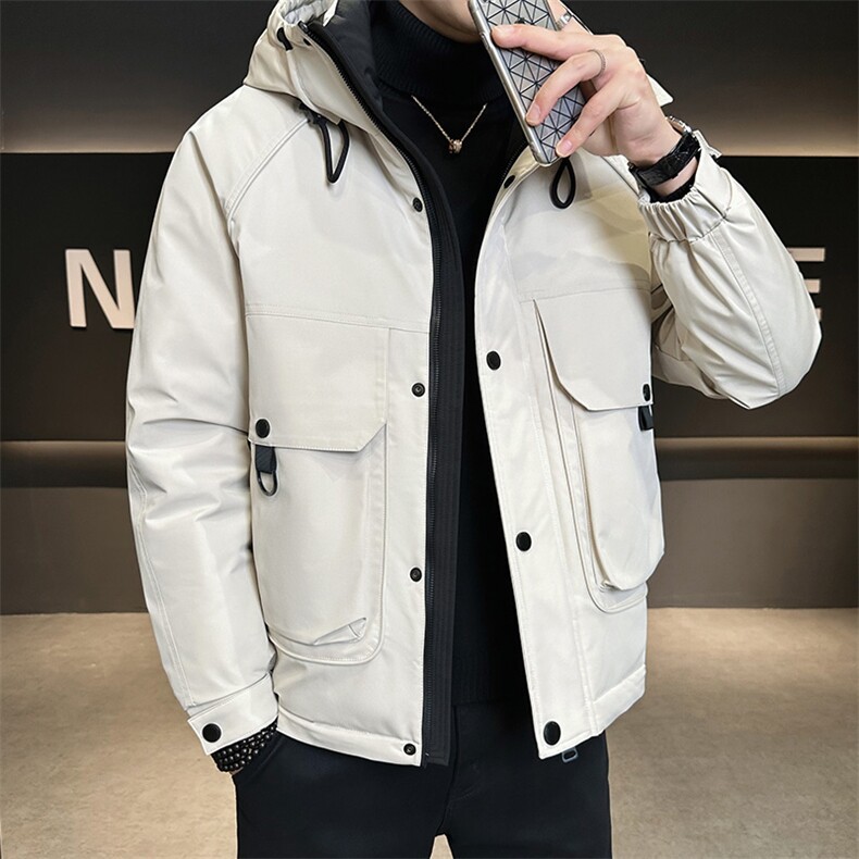 新标90鹅绒服2025年连帽机能潮流保暖羽绒服男YR6061-P270,男装羽绒服,电商D240-242