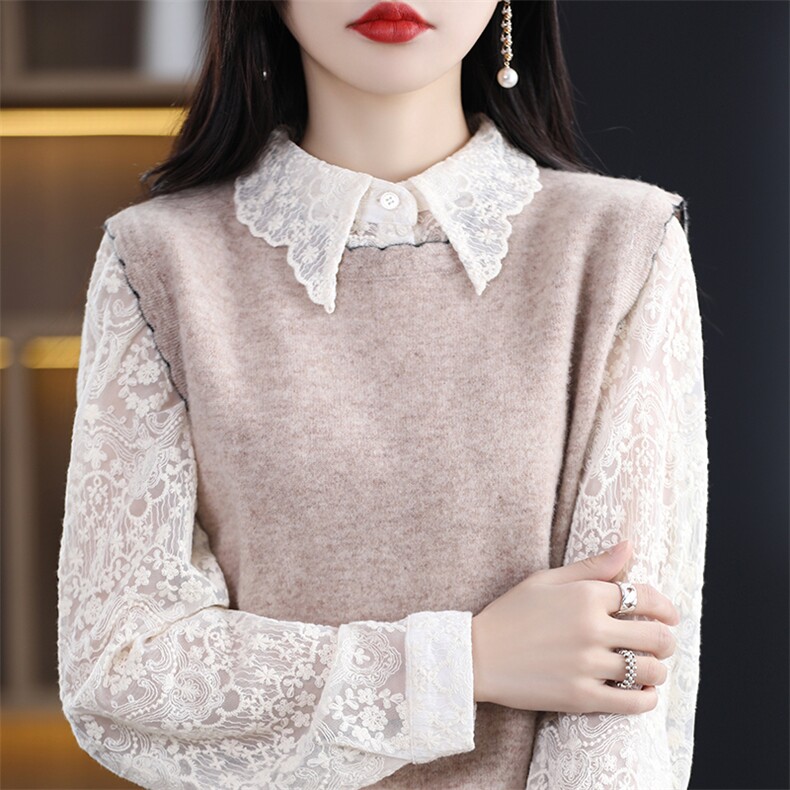 头羊毛衫新款韩版宽松外穿上衣女装马甲2024年秋季,女装马甲,蒙特羊绒