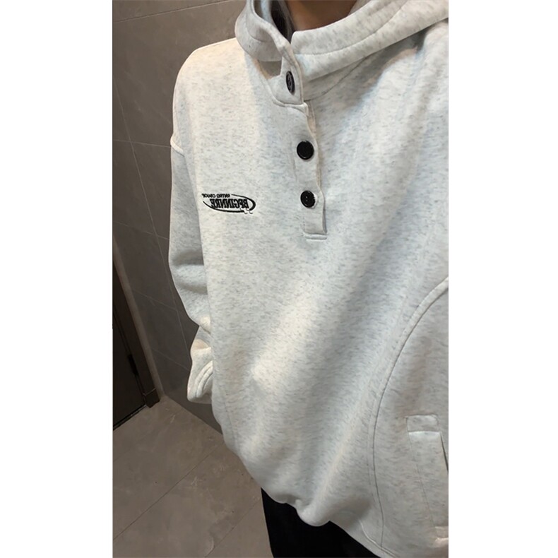 男女同款学院风连帽卫衣加绒厚款百搭帽衫外套3635-特P58加绒P65,女装短外套,电商B295