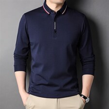G3937男士2023年春季新款长袖体恤青年翻领POLO衫t恤P63,男装T恤,电商B360