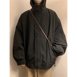 JK8006/P60春装新款现货港风暖色调防水冲锋衣个性夹克男上衣外套图片
