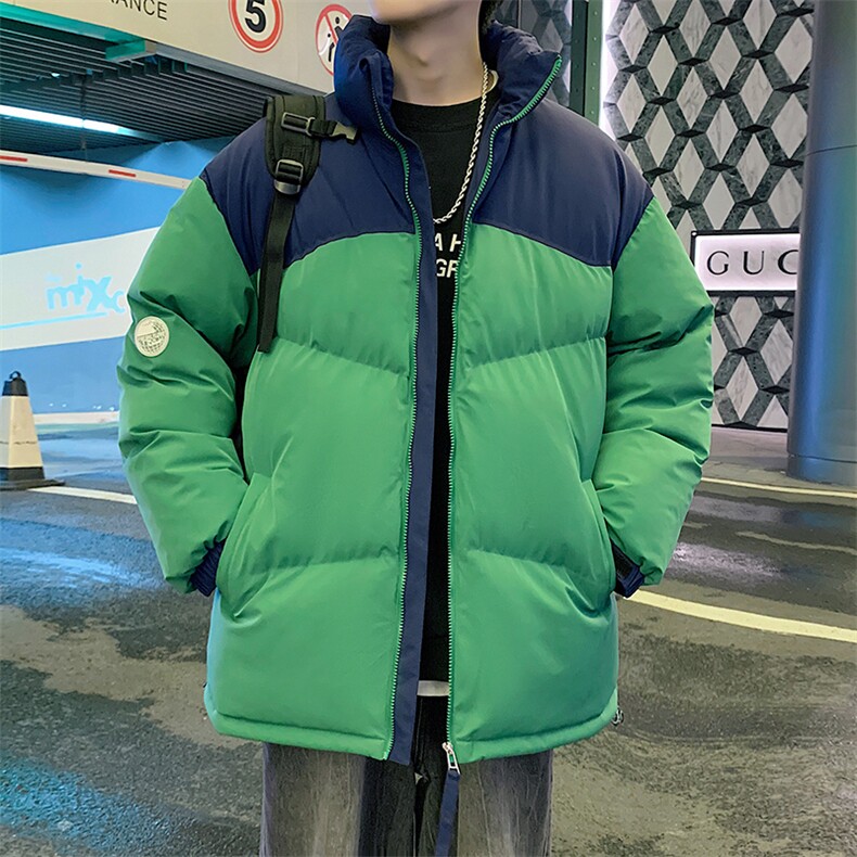 港风潮牌新款拼色立领棉服潮流保暖棉衣M071-P85控118,男装棉衣,星座717