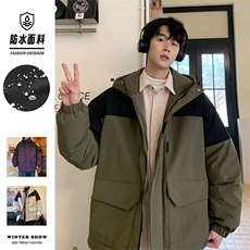 新款港风棉服大口袋宽松时尚港风青少年棉袄外套MY9305-1P-95，男装棉衣，电商A128