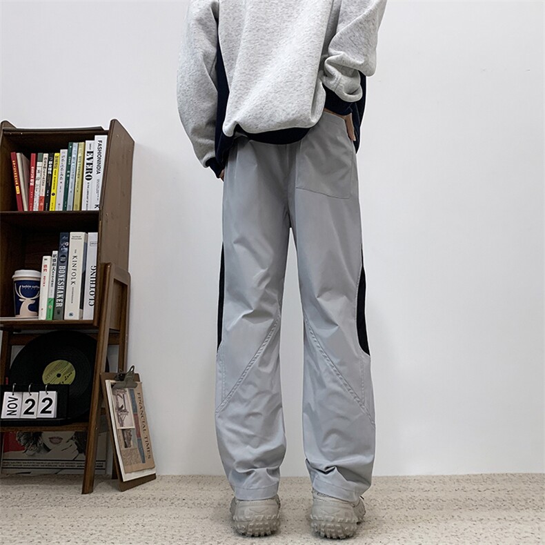 阔腿休闲裤男春夏美式宽松户外防水直筒裤子学生运动裤HK301-P40,女装休闲裤,电商A178