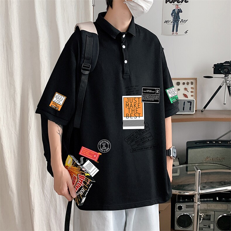 PL57121-P35翻领短袖polo衫男大码胖子半袖t恤男有领保罗衫模特,男装Polo衫,电商A040