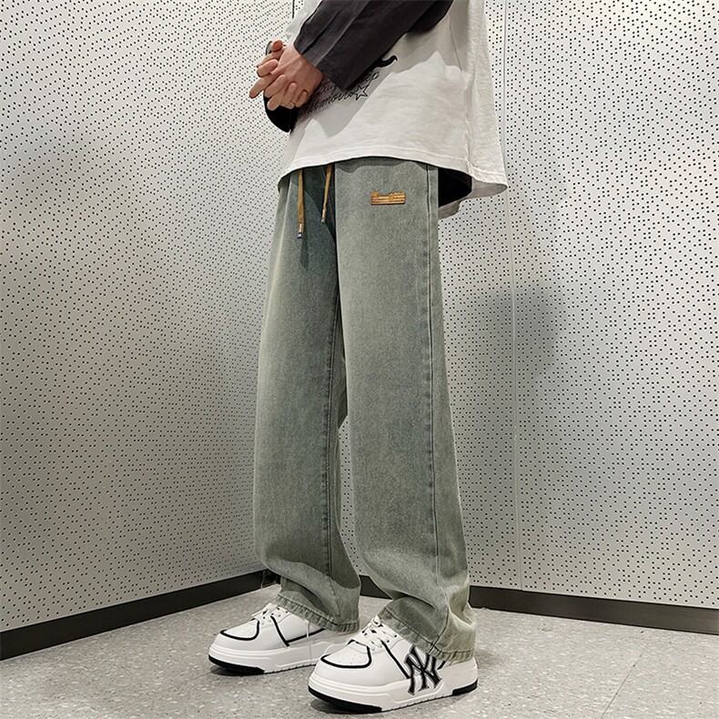 抖音品质大货直筒男士大码牛仔裤橡筋裤松紧腰NZ101-P35限价58，男装牛仔裤，星座1103
