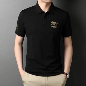 POLO衫男士短袖t恤翻领2023夏季新款潮牌休闲商务男装上衣图片