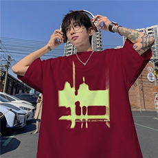 夏季新款抖音得物品质潮流印花短袖T恤dcm314-特批20控38，男装T恤，星座605(原A050)