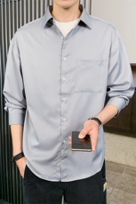 男士长袖免烫衬衫秋季衬衣西装寸衫职业正装休闲DF09T，男装衬衫，电商A102