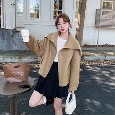26春款韩系海军领双面羊毛外套2118P230K368，女装毛呢外套，2C219