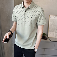 新款男士翻领短袖Polo衫时尚百搭休闲上衣T恤潮PL9008-P65，男装T恤，电商A237