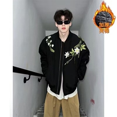 中式美式花卉刺绣飞行夹克男女百搭冬季款ins外套M661，男装夹克，星座1116A（原606A-3）