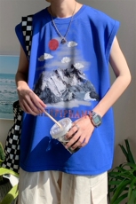 美式复古油画字母印花无袖T恤夏背心/马甲/坎肩XZ514-2-1289-P23，男装背心/马甲，星座514-2(原B239)