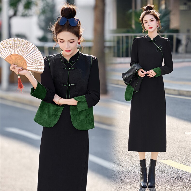 2026年春季新款女装时尚气质新中式套裙婚礼晚宴礼服图片