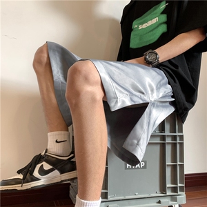冰丝速干设计感高级短裤男oversize高街潮牌休闲五分裤子夏季薄款图片