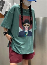 夏季新款大版图案T恤，女装T恤，JIAN.Z 简.站