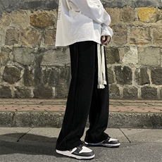 K283-P55秋冬高品质加厚雪尼尔休闲直筒长裤，男装休闲裤，星座703