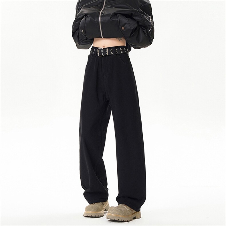 B221美式ins高街暗黑重工艺宽松直筒牛仔裤LK24425-特P38控68，男装牛仔裤，电商B221