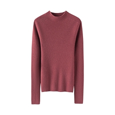 童趣刺绣~A规100%纯山羊绒衫女半高领修身毛衣无缝内搭针织打底衫，女装羊绒衫，东业羊绒