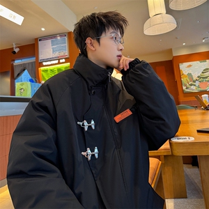 MY102J/P85冬季新款飞机扣棉衣男新中式加棉加厚棉袄外套新款棉服图片