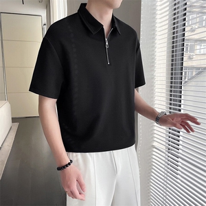 轻熟风~夏季冰丝拉链领T恤衫 T2005/P48图片