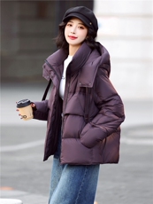 新标90白鸭绒短款羽绒服女2025年冬季新款立领连帽羽绒服，女装羽绒服，鑫源服饰