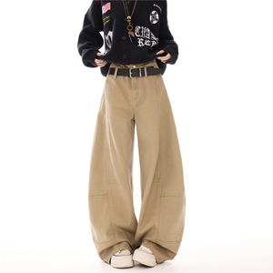 1506/QL90830/P86欧美中性新款宽松显瘦韩版潮酷百搭阔腿裤长裤图片