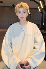 ！2024秋冬新款男士灯芯绒圆领卫衣钢印长袖WYJP03特P38控58，男装卫衣，电商B220