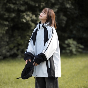 815A-MJ78362-65特秋冬装新款拼接登山服三防冲锋衣外套夹克图片