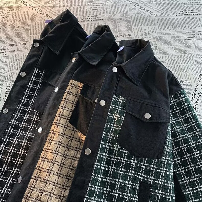 青春流行新款春季拼色男ins标准翻领潮长袖夹克J6018P75,男装夹克,星座1116-2