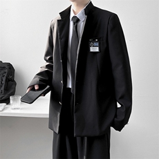2026年dk制服中山装男女热血高校服jk西服男外套学院风西装~XY10，男装西服，星座601-2