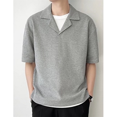 短袖POLO衫男潮牌痞帅韩版宽松半袖上衣V型翻领t恤男P538，男装T恤，星座1116A（原606A-3）