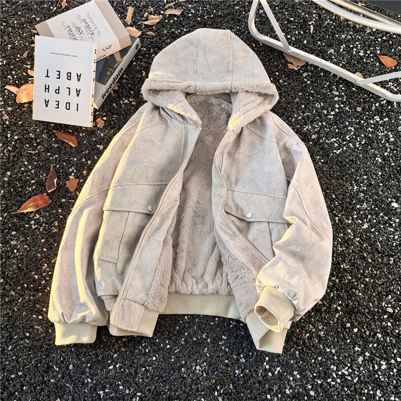 冬季保暖连帽棉服男宽松复古cleanfit大理石座山雕外套TTM02P112,男装棉衣,星座1013-5