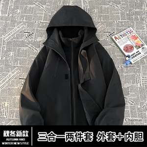 TH810101/P95冬季防风防水冲锋衣大码三合一防水外套夹克男上衣图片